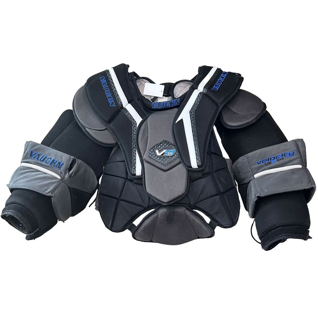 Vaughn Velocity V9 - Plastron de gardien de but Pro Stock d'occasion (noir) n° 2
